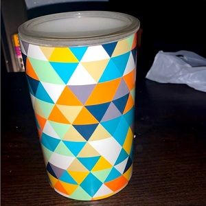 Pink Zebra Color Block Simmer light with Dish